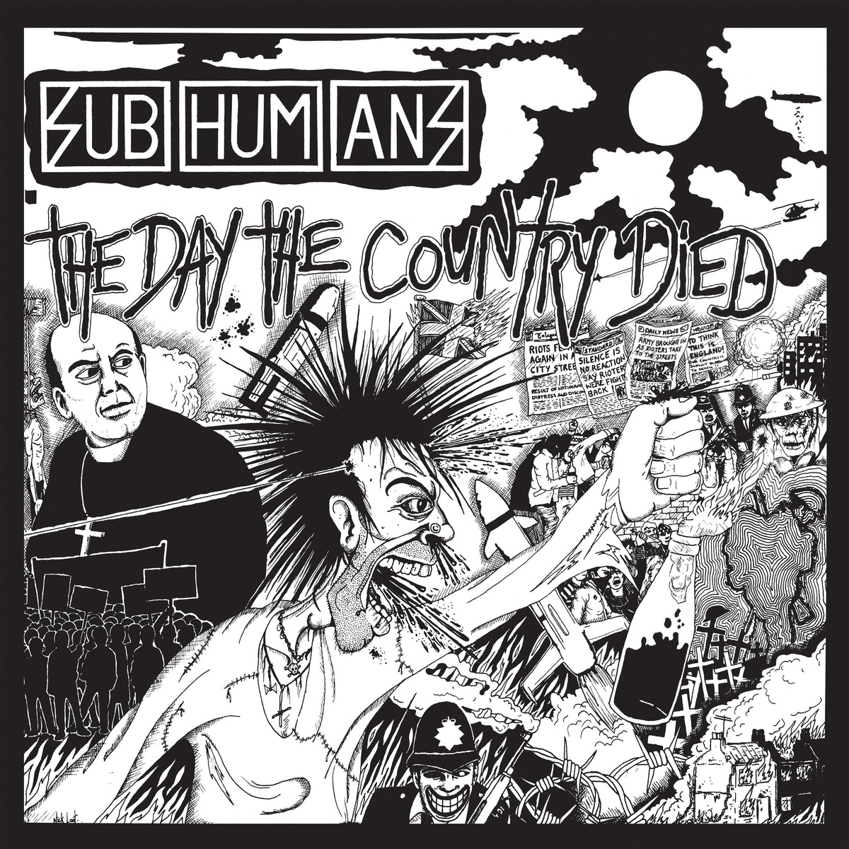 Clean front cover — Subhumans — The Day The Country Died