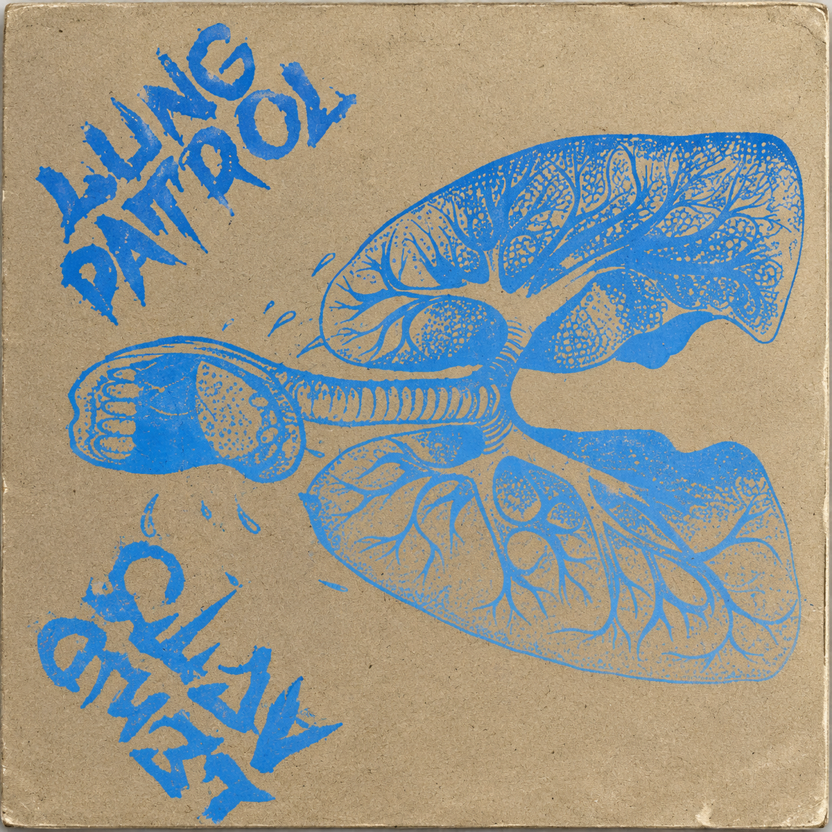 Lewd Acts — Lung Patrol record sleeve with blue anatomical artwork.