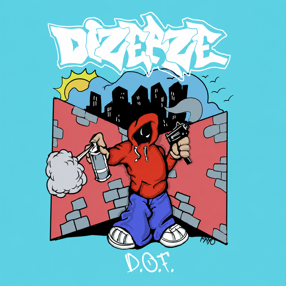Dizeaze – D.O.F. square cassette artwork
