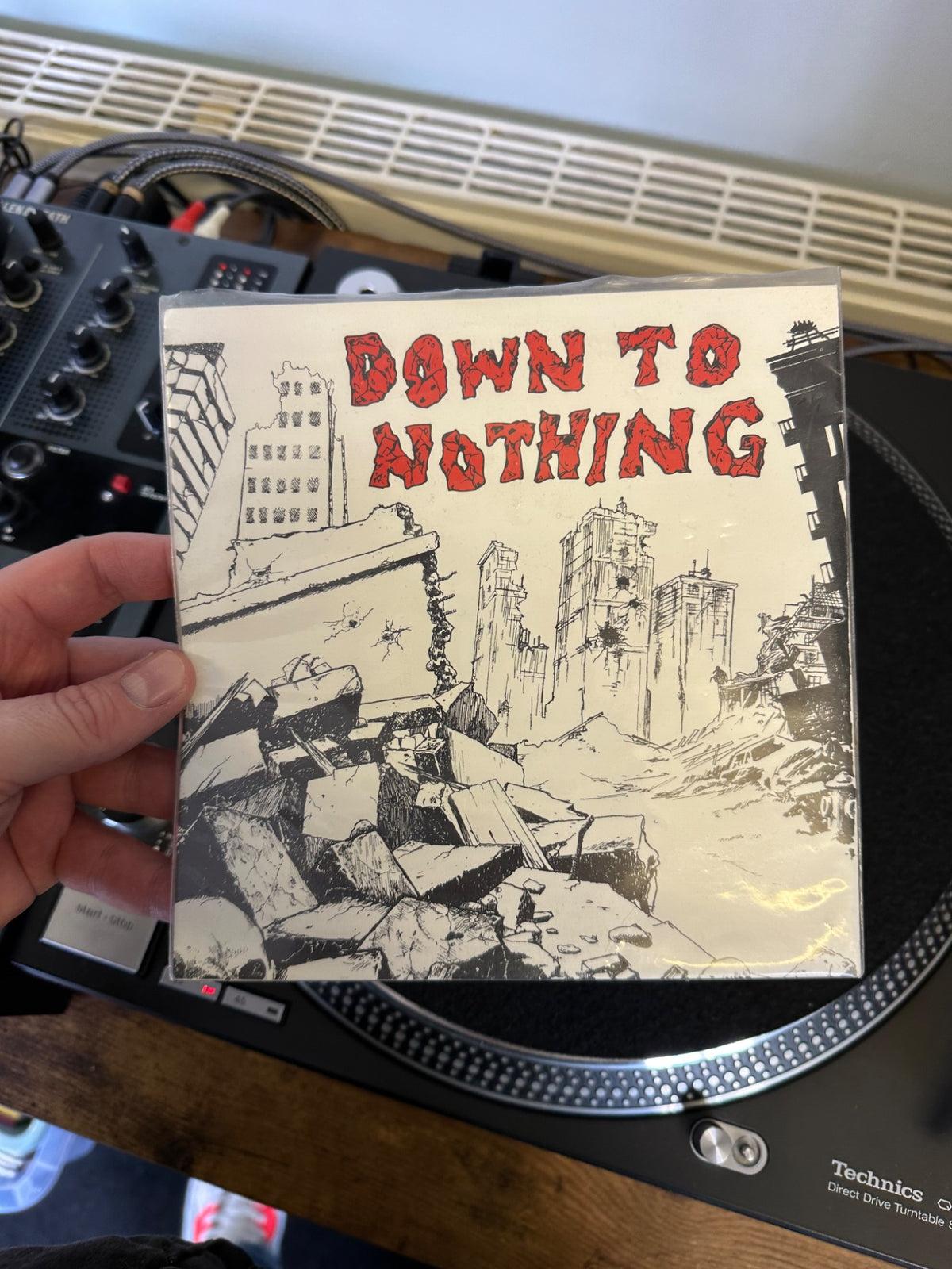 Down To Nothing self-titled front sleeve