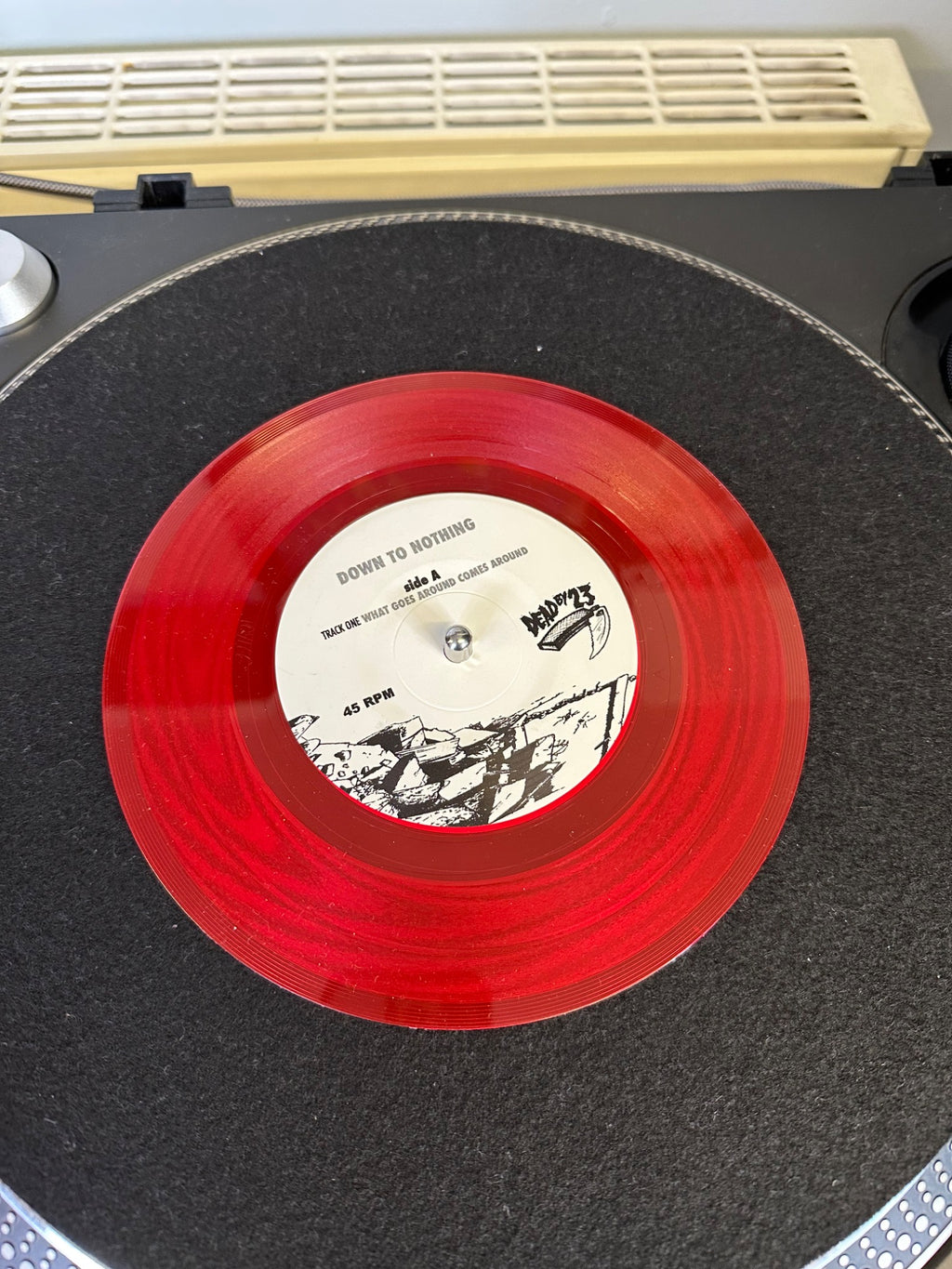 Down To Nothing self-titled red 7-inch vinyl