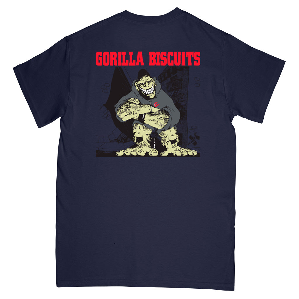 Gorilla Biscuits Hold Your Ground navy T-shirt back