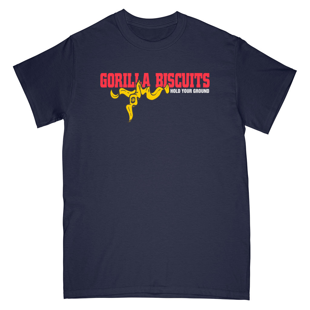 Gorilla Biscuits Hold Your Ground navy T-shirt front