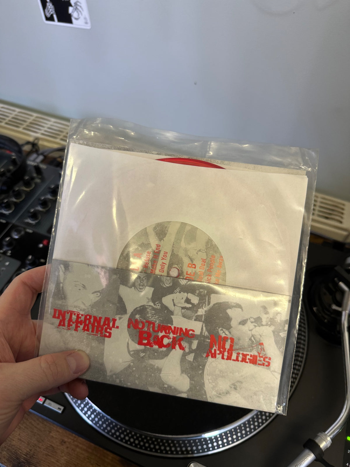 Internal Affairs / No Turning Back / No Apologies split front sleeve