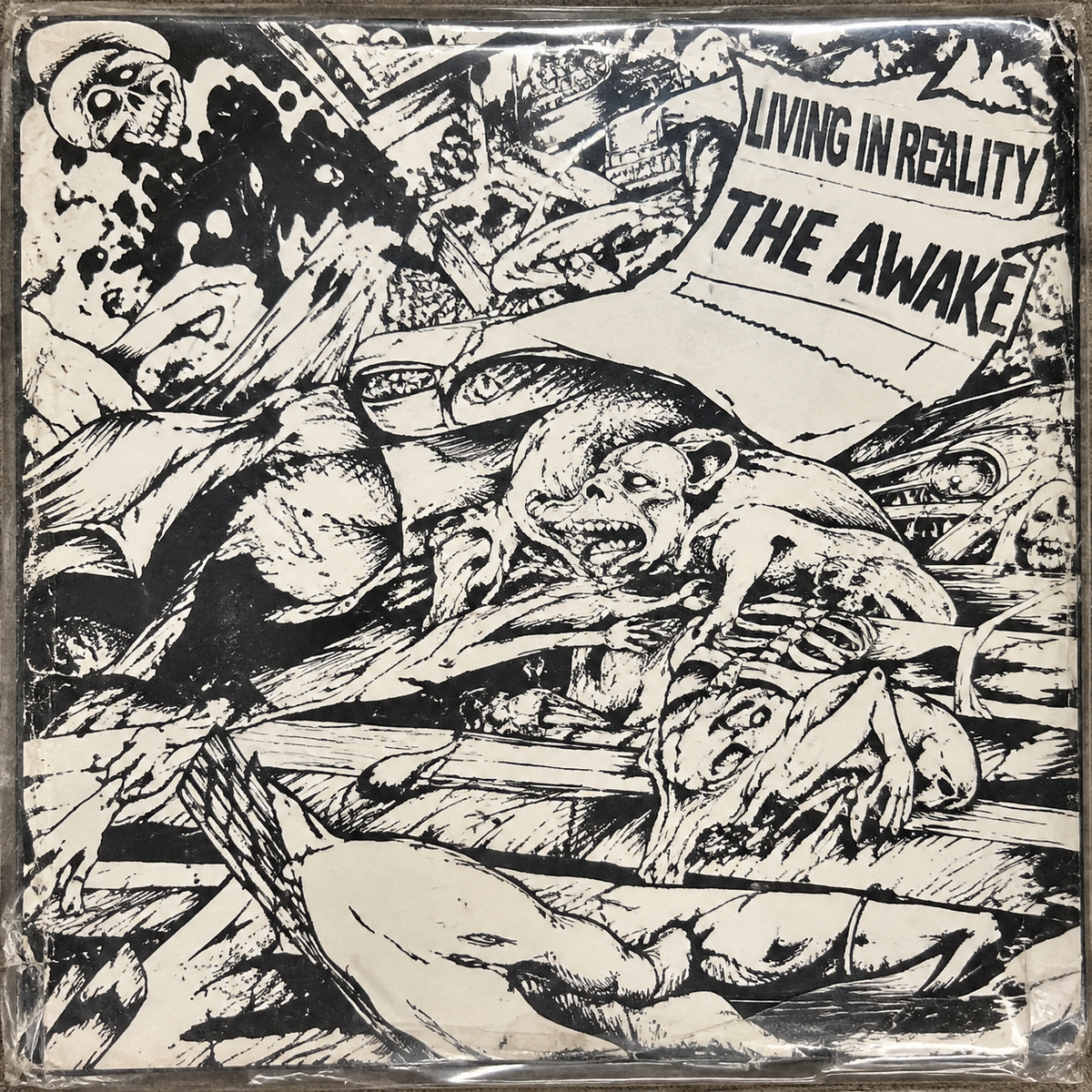 Living in Reality / The Awake — split sleeve, edited from the original photo