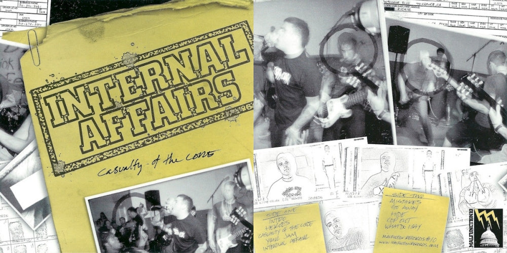 High-resolution clean sleeve artwork for Internal Affairs — Casualty of the Core 7-inch vinyl