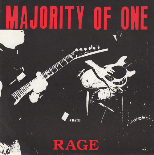 Majority of One – Rage. Discogs original sleeve reference; not a photo of the incoming copy.