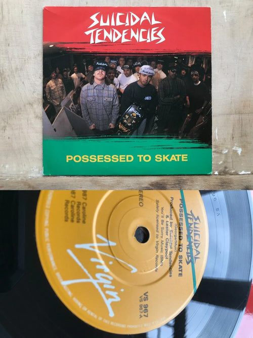Original seller photo of the Suicidal Tendencies sleeve and record