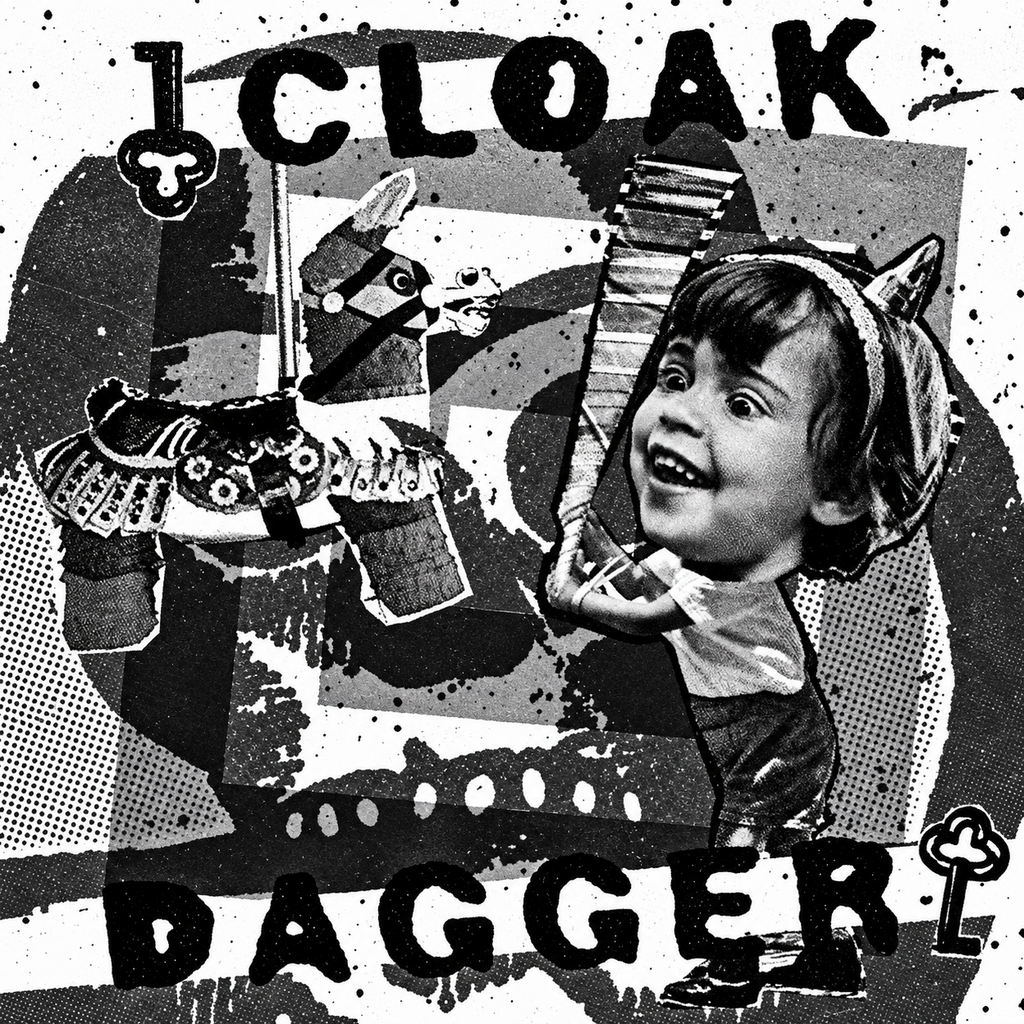 Cloak/Dagger — Cloak/Dagger (Used 7") — black-and-white cover artwork