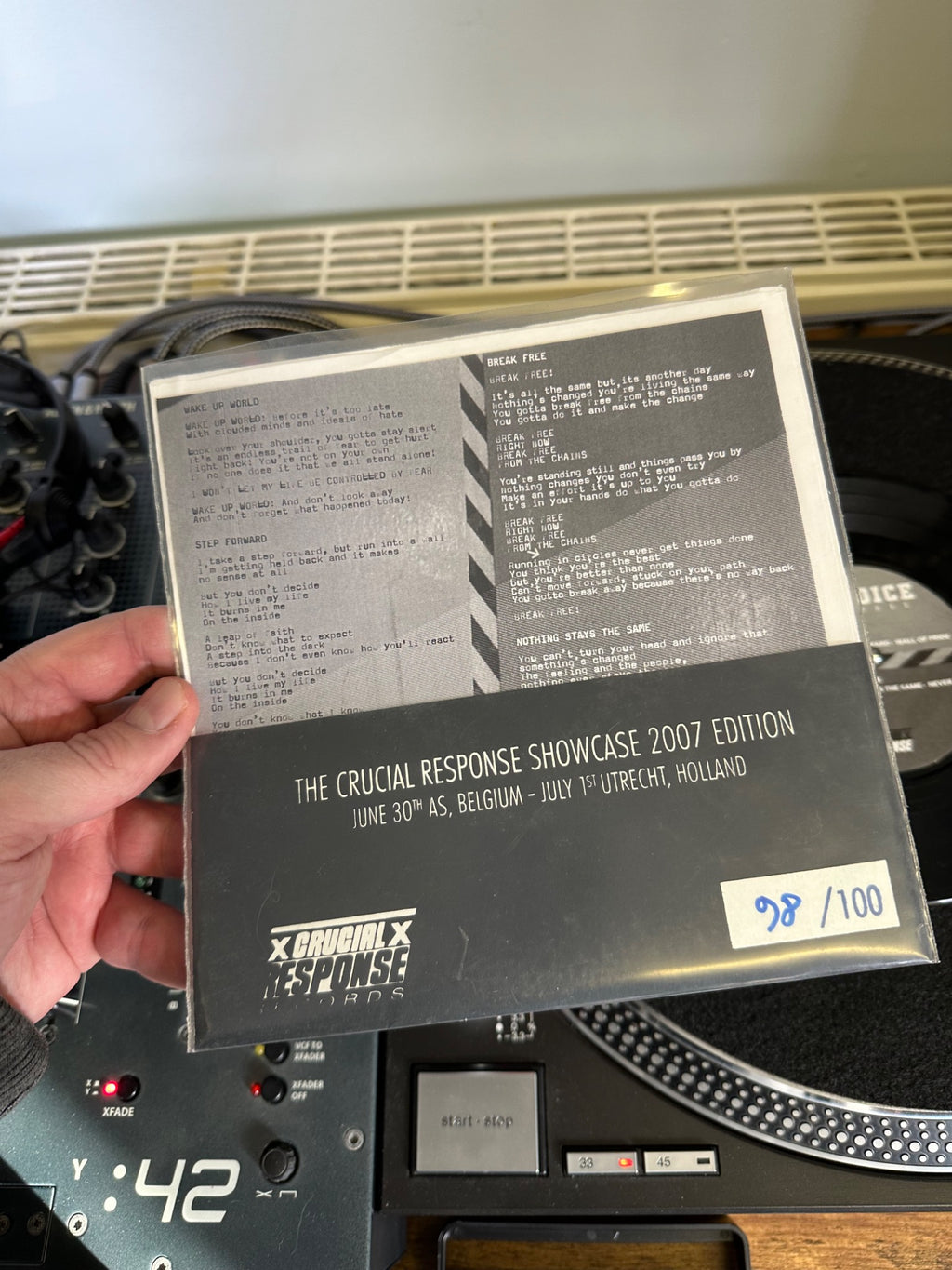 One Voice Crucial Response Showcase 2007 edition numbered 98 of 100