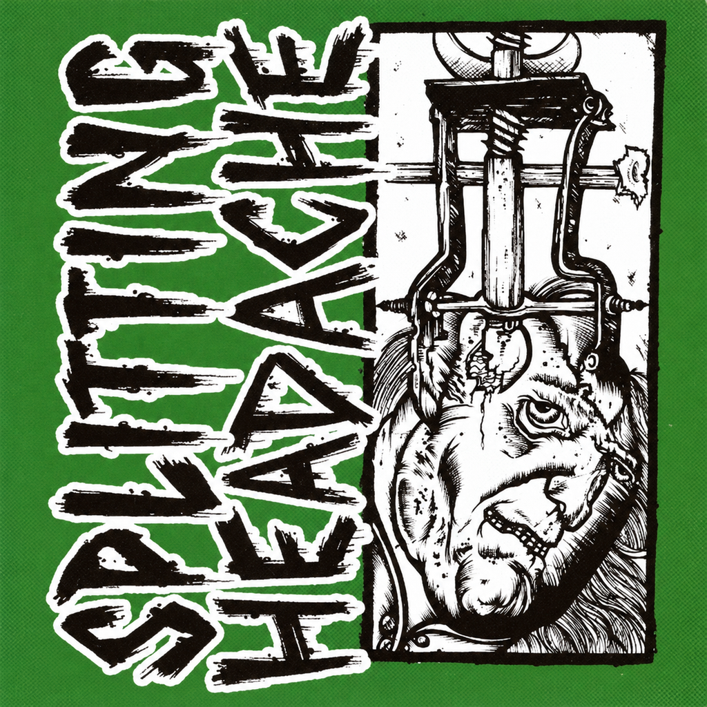 Splitting Headache – Splitting Headache green guillotine cover, enlarged artwork