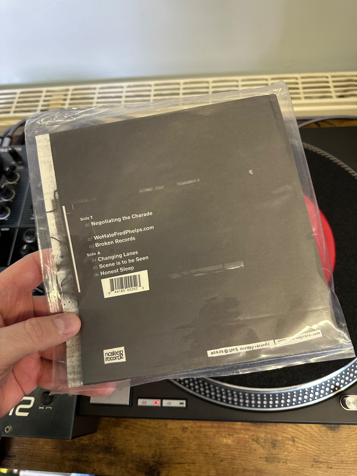 Touché Amoré self-titled rear sleeve and track listing